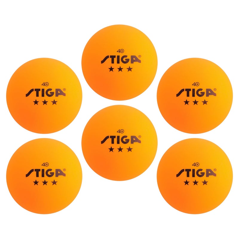 Stiga T1436 Three-Star Balls (Orange)
