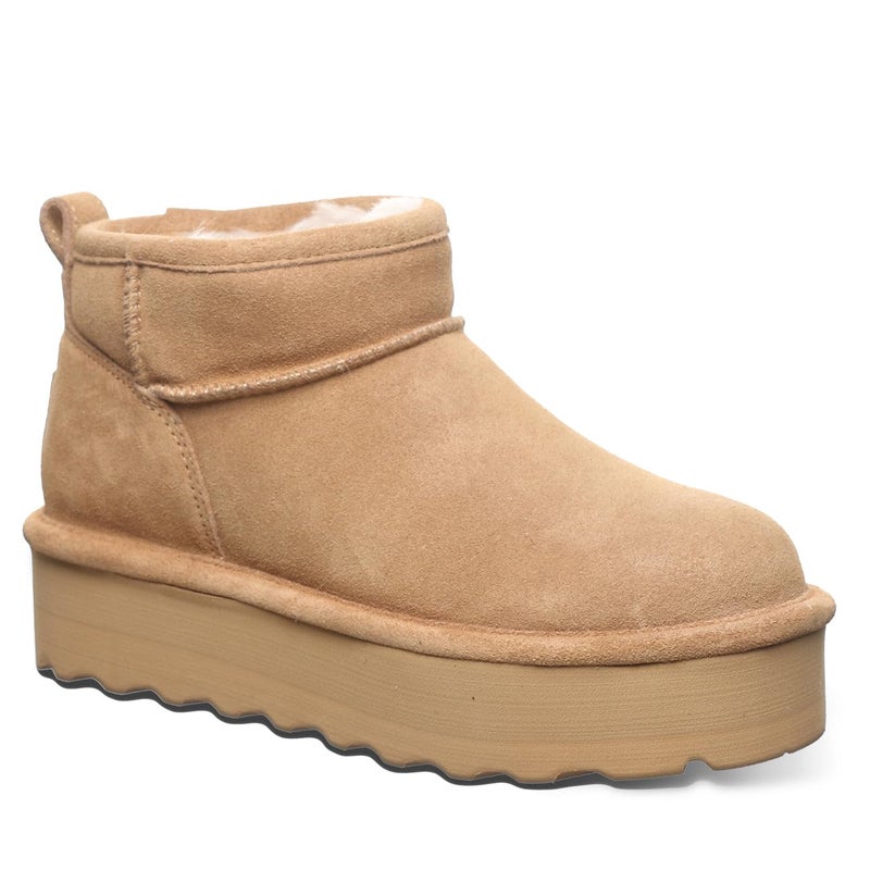 BEARPAW Retro Shorty Boots for Women Iced Coffee Solid Size 7 | Comfortable Warm Wool Lining | Women's Winter Ankle Boots - Image 3