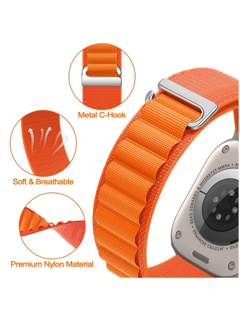 BORTONY Apple Watch Band 42mm 44mm 45mm 49mm Pack of 6 Nylon Alpine Loop Band for Men Women with Adjustable Style Sport Strap for iWatch Series Ultra SE 8 7 6 5 4  - Image 4