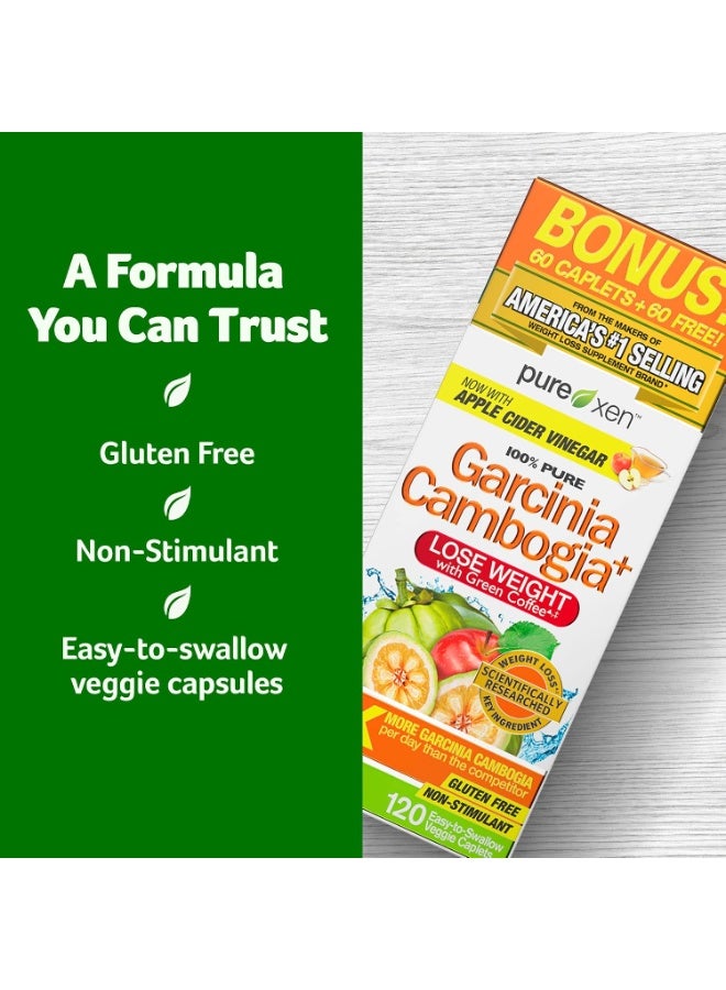 purely inspired Garcinia Cambogia Weight Loss Supplement veggie caplets with Green Coffee Bean & ACV, 120 Count - Image 3
