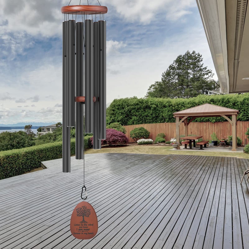 kerligher Sympathy Memorial Wind Chimes for Loss of Loved One,41 inch Large Wind Chimes Outside Deep Tone,Ideal Memorial/Bereavement/Sympathy Gift for Condolence and Funeral (Black) - Image 3