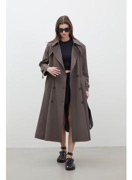 Manuka Paris Oversize Double Breasted Trench Coat Mink  - Image 3