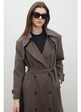 Manuka Paris Oversize Double Breasted Trench Coat Mink  - Image 5