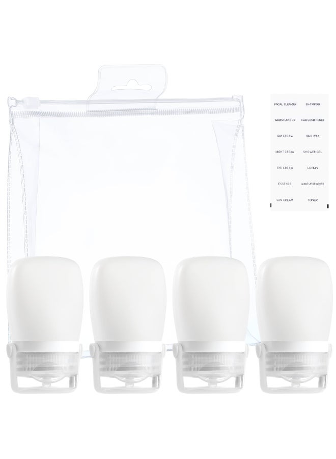 RONRONS Silicone Travel Bottles1oz Mini Ketchup Squeeze Salad Dressing Sauce Bottles Small Leak Proof TSA Approved Container for Shampoo Conditioner Toiletries4 Pieces - Image 2