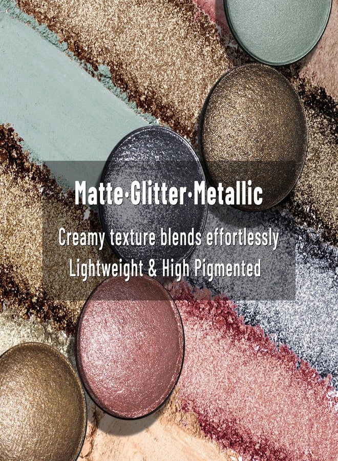 UCANBEMAKEUP Baked Eyeshadow Makeup Palette - 16 Pigmented Soft Neutrals, Earth Tones & Smoky Shades with Glitter, Matte & Metallic Finishes, Long-Wear Blendable Eye Shadow Make Up Pallet for All Skin Tones - Image 5