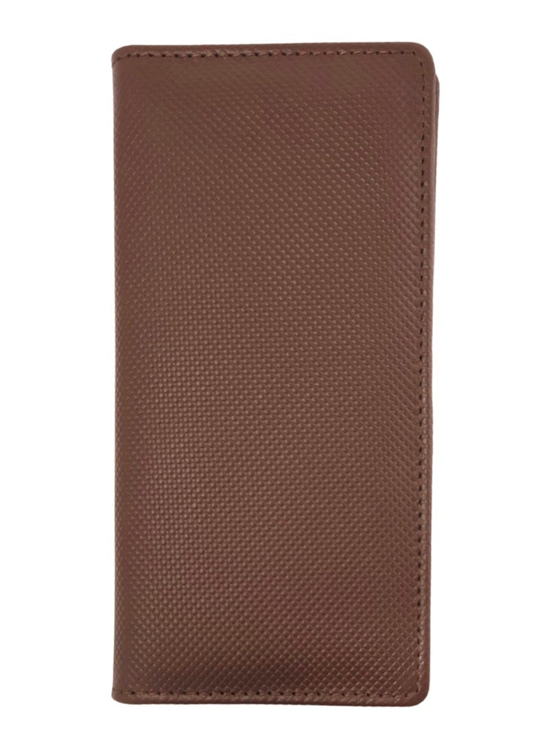 Energize - Long Genuine Leather Wallet for Men, Premium Leather Material with Versatile Compartment, Ideal for Traveling & Daily Use, Perfect Gift for Any Occasion- Brown - Image 1
