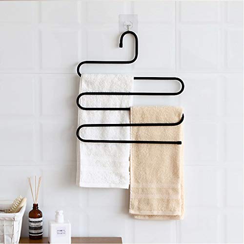 Everbuy Metal S-Shape 5 Layers Magic Hanger for Wardrobe, Sarees, Pants, Scarfs & Other Clothes Multi Purpose Hanger, Made in India (Assorted Colour) - Image 5