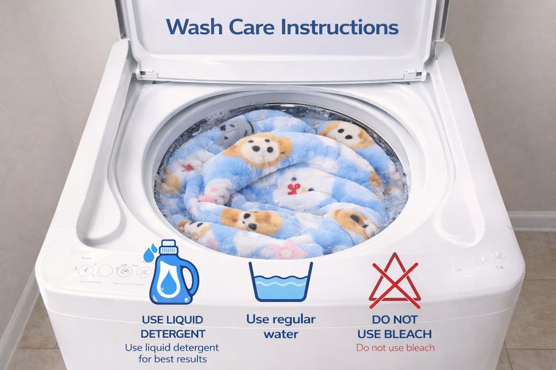First Kick Soft Flannel Baby Bath Towel for Newborn (0–12 Months) | 100 x 75 cm Large Absorbent | Ultra Soft Quick Dry Infant Bath Wrap | Cute Cartoon Printed Baby Towel for Boys & Girls - Image 5
