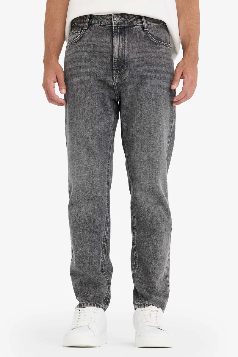 Defacto  Cotton 90's Slim Fit High Waist Skinny Leg Jeans for Men | Best Price UAE