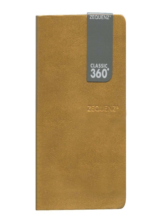 زيكينز دفتر ملاحظات زيكوينز جالاكسي 360، مقاس A6 (9 × 14 سم)، لون ذهبي منقوش - Image 1