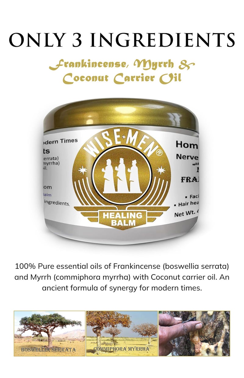 Wise Men Healing Balm with Myrrh and Frankincense Essential Oils for Soothing Nerve Relief Massage - Image 4