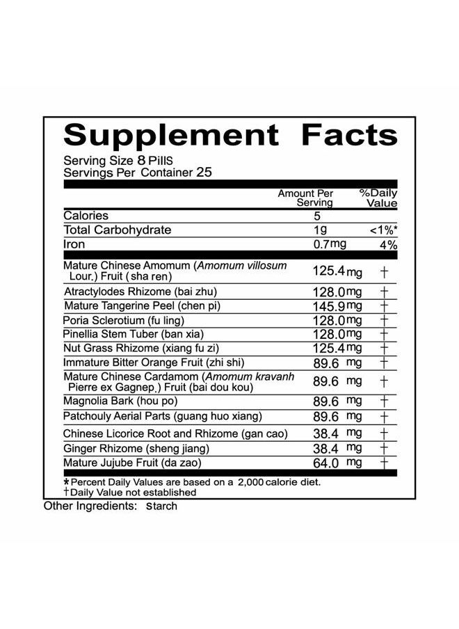 Solstice Medicine Company Xiang Sha Yang Wei Wan Herbal Supplement (200 Pills) (1 Bottle)  - Image 4