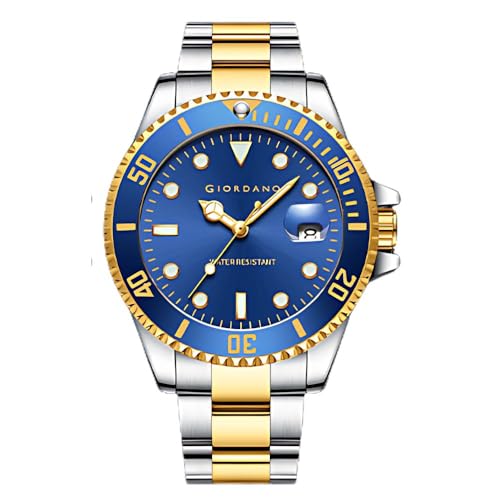 Giordano Premium Analog Watch for Men with Rotating Bezel, Stainless Steel Strap and Date Display - Image 1