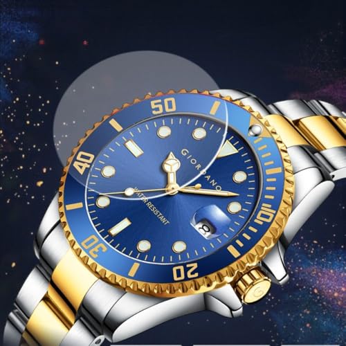 Giordano Premium Analog Watch for Men with Rotating Bezel, Stainless Steel Strap and Date Display - Image 4