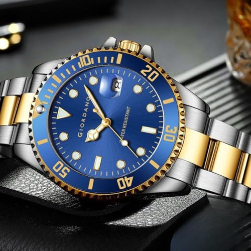 Giordano Premium Analog Watch for Men with Rotating Bezel, Stainless Steel Strap and Date Display - Image 3