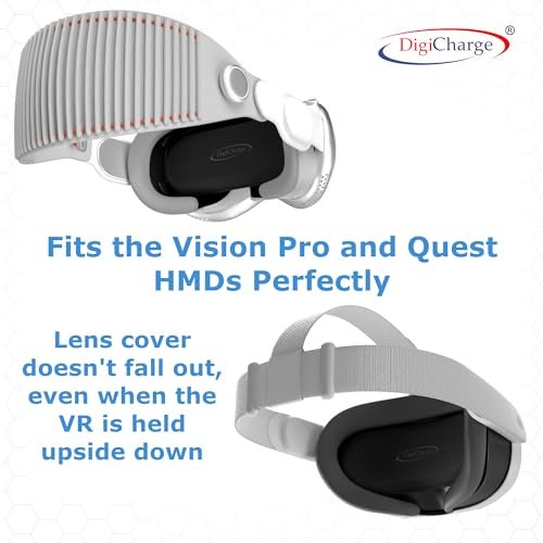 Digicharge VR Lens Cover for Vision Pro, Meta Quest 3, Quest 2, PSVR, HTC Vive, Valve Index & More – Soft Foam Lens Protector with Fabric Cover | Dust & Scratch Protection for Storage & Travel - Image 4