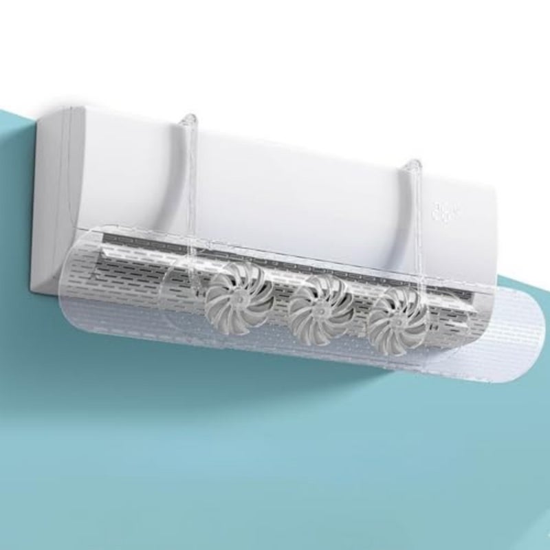 Split Air Conditioner Deflector Classic Model, Easy Installation Without Punching For Wall, AC Vent Deflector Adjustable Windshield with Fan Blades to Split Air - Image 1