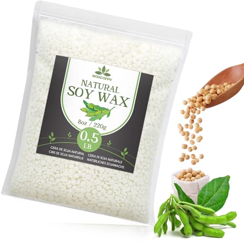 Waxcanpy Soy Wax, Waxcanpy Natural Soy Wax for Candle Making, Organic Candle Wax from Farm, No Additives, Harmless and Pure (0.5lb) - Image 1