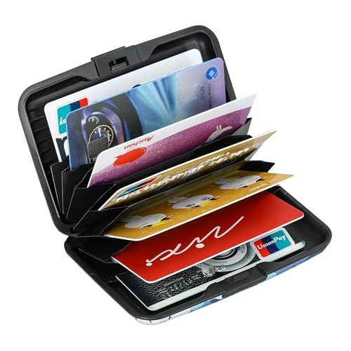 ELFISH Mini RFID Aluminum Wallet Credit Cards Holder Business Card Case Metal ID Case for Men Women(Cherry Blossoms) - Image 5