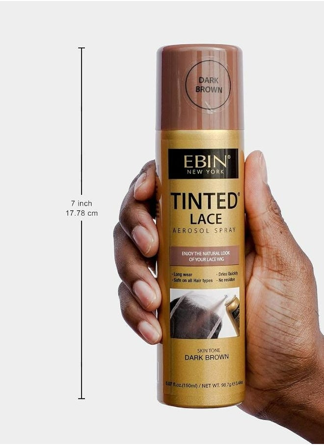 EBIN NEW YORK Tinted Lace Aerosol Spray – Medium Warm Beige 150 ML  - Image 3
