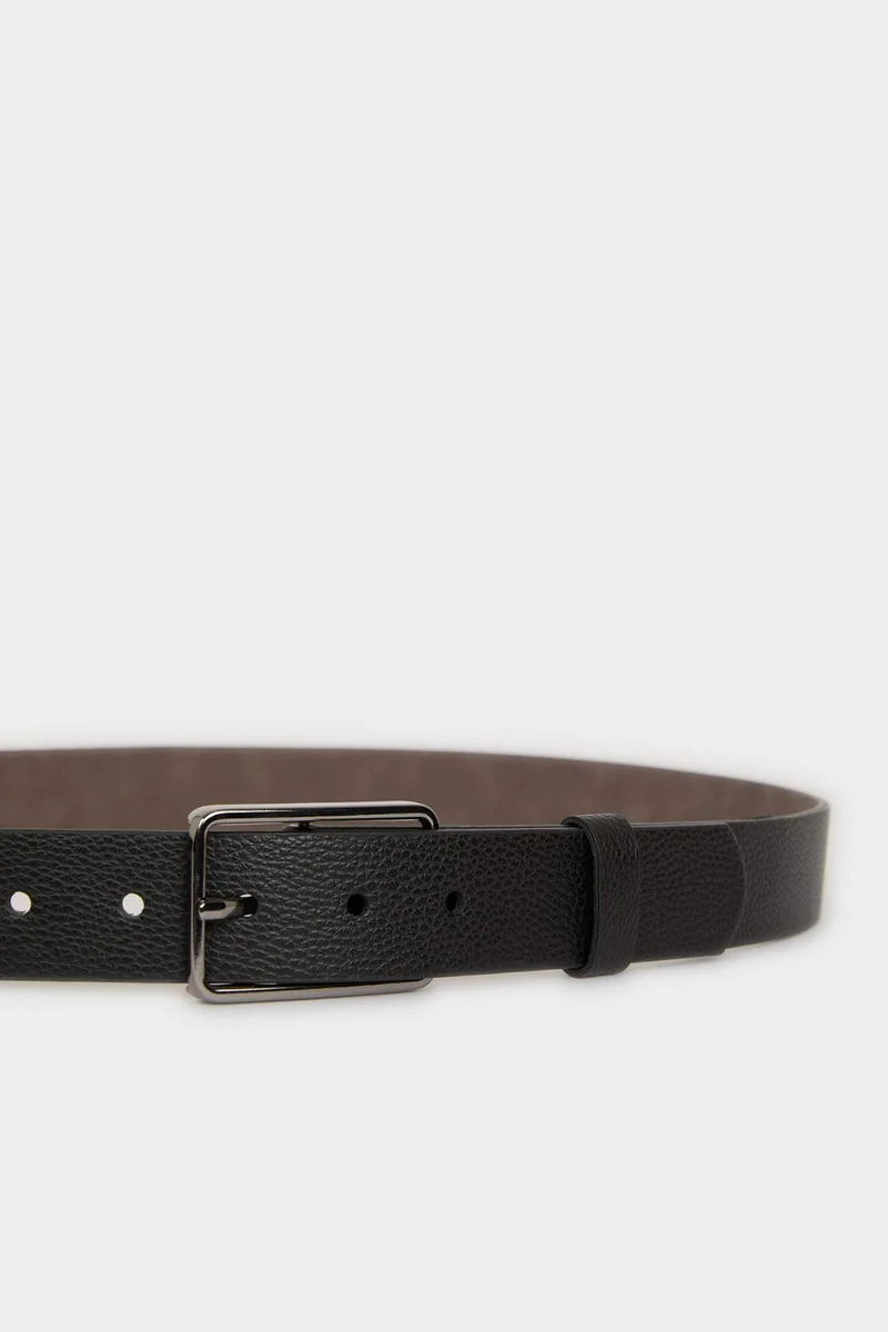 Defacto  Man Rectangle Clasp Faux Leather Jean Belt for Men | Best Price UAE