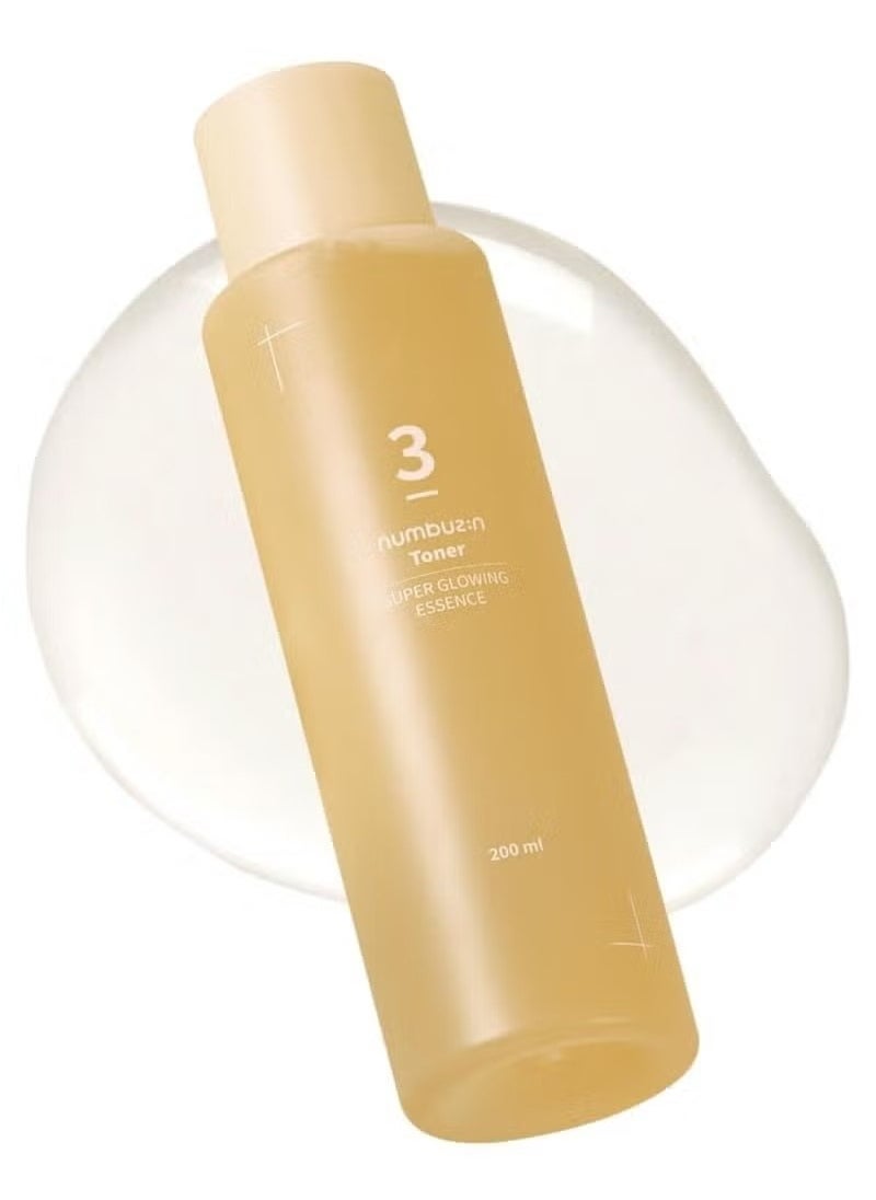 numbuzin No.3 Super Glowing Essence Toner | Skin Radiance, Pore Tightening, Skin Texture, Hydration | Fermented Ingredients, Niacinamide, Galactomyces | Korean Skin Care | 6.76 fl oz  - Image 1