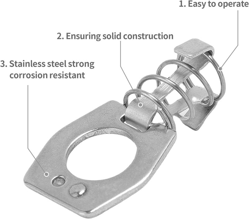 RV Water Heater Cam Lock (Set of 6) - Stainless Steel Rustproof Twist Fastener, Ideal for RV Water Heaters & Gas Tank Covers - Image 3
