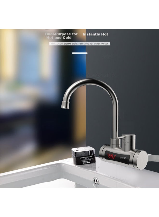 Chigo Electric Instant Hot Water Faucet Kitchen Mini Water Heater Instant Electric Water Heater Rapid Heating Water Tap Kitchen Bathroom Dual-use Side Inlet Zg-kbh37 - Image 1