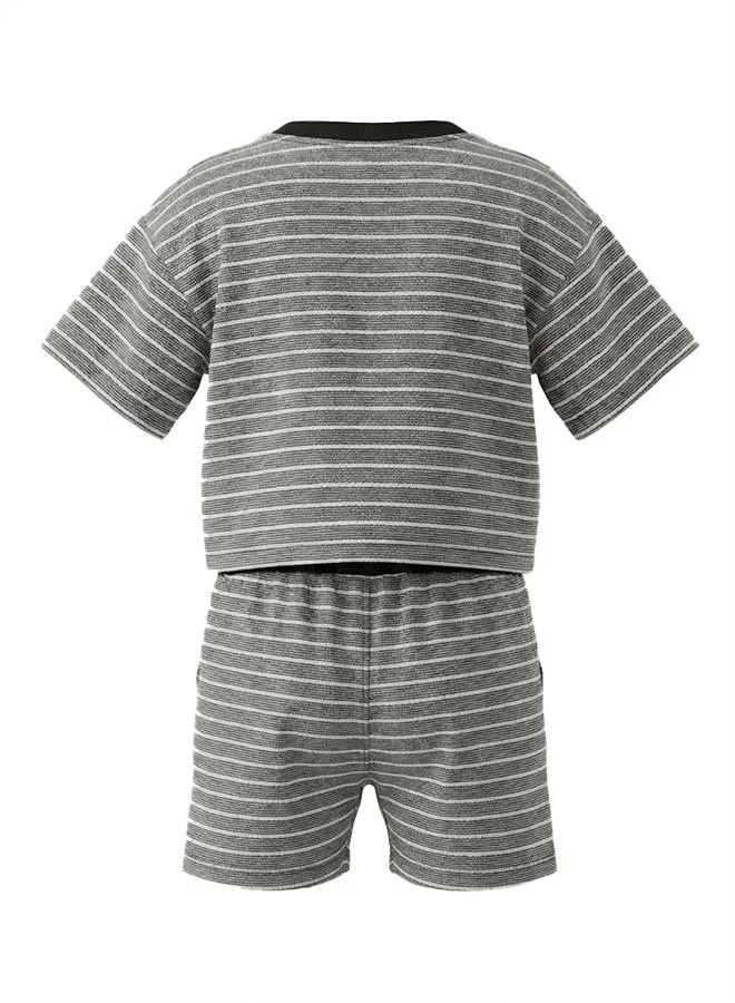 أطفال وأكثر Babies & More Toddler Boys Grey Short Set