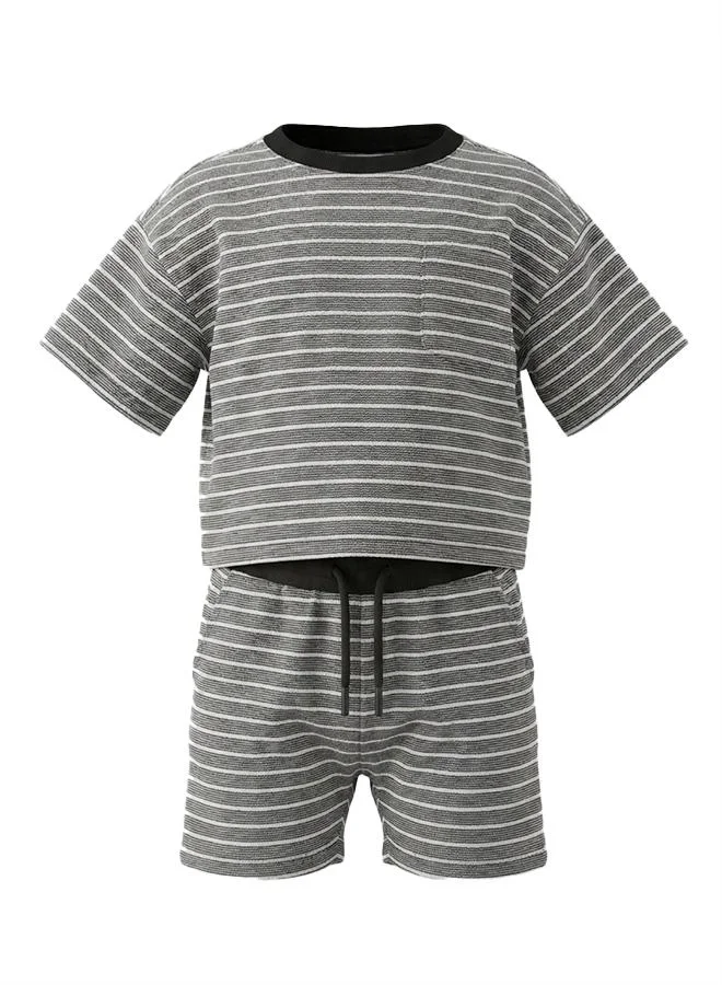أطفال وأكثر Babies & More Toddler Boys Grey Short Set