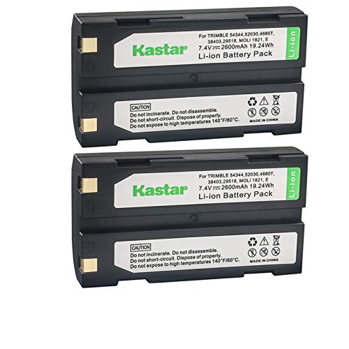 Kastar D-Li1 Battery 2 Pack for Pentax Ei-D-Li1 EI-D-BC1 Pentax EI-2000, Trimble 29518 46607 52030 54344 38403 5700 5800 R6 R7 R8 GNSS TR-R8 GPS MT1000, HP C8873A HP PhotoSmart 912 C912 912XI C912XI - Image 1