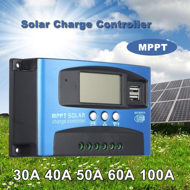 Eacam Flexible trendy construction Eacam 100A MPPT Solar Charge Controller, Panel Charger Regulator With Dual USB LCD Display, Auto Cell Charger Leakproof sealed - Image 4