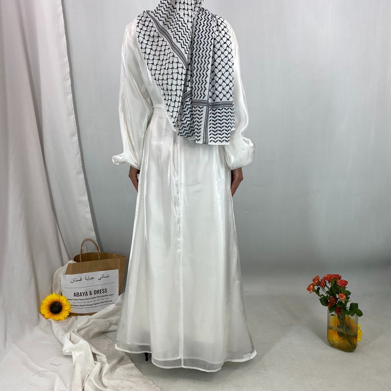 مونيكا فاشون فستان طويل أنيق من الساتان اللامع - 6855 - Image 3