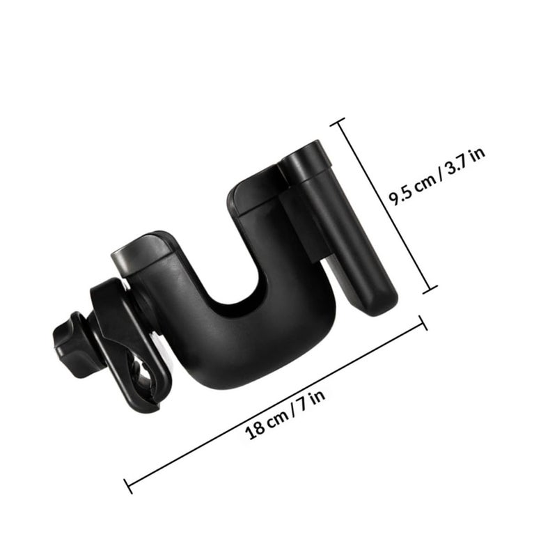 Removable Stroller Cup Holder Black Universal Bottle Rack for Travel and Daily Use - Image 3