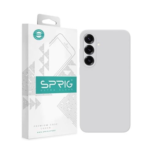 SPRIG Compatible with Samsung S25 Plus Premium SilkTone Back Cover Drop Tested Shock Proof Mobile Case for Men, Women, Boys and Girls with Camera Protection (White) - Image 1
