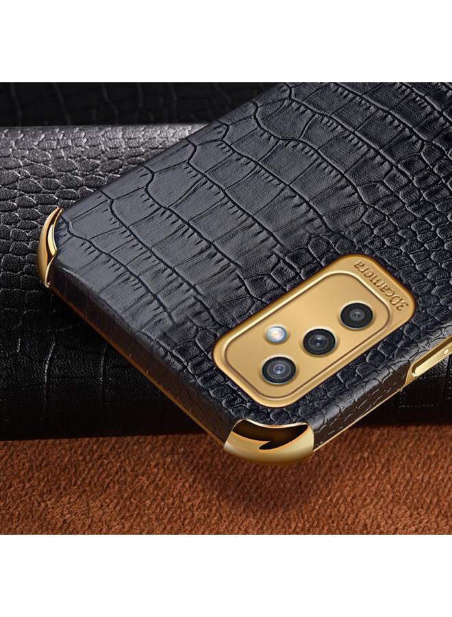 اس-توب جراب لهاتف Samsung Galaxy M52 5G، جراب هاتف 6D مطلي كهربائيًا بنقشة جلد التمساح - Image 4