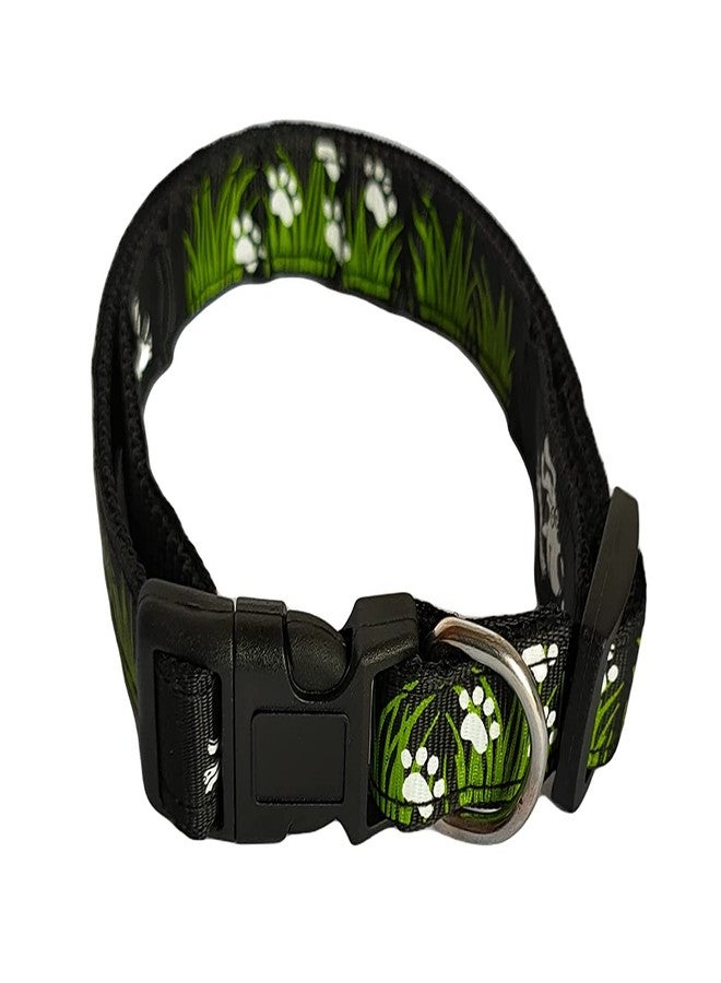 Pups&Pets Dog Collar and Leash Set Puppy Printed, Adjustable Nylon Collar with Leash for Small and Medium Dogs, Color-Full Collar Leash Set for Puppies, Dog & Cat 15 MM (Black) - Image 2