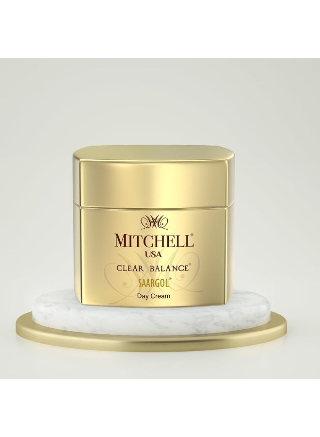 MITCHELL USA Clear balance Saargol Day Cream - Hydrating And Moisturizing Daily Facial Cream | Almond Oil, Vitamin E, Saffron Extract For A Clearer, Suitable For All Skin Types | 50G - Image 1