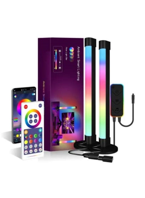 Smart RGB LED Light Bars, Ambient Lighting, Bluetooth Monitor Flow Light Bars with APP Control, Color Gaming Light Bar for TV/Room Decoration/Movie/PC