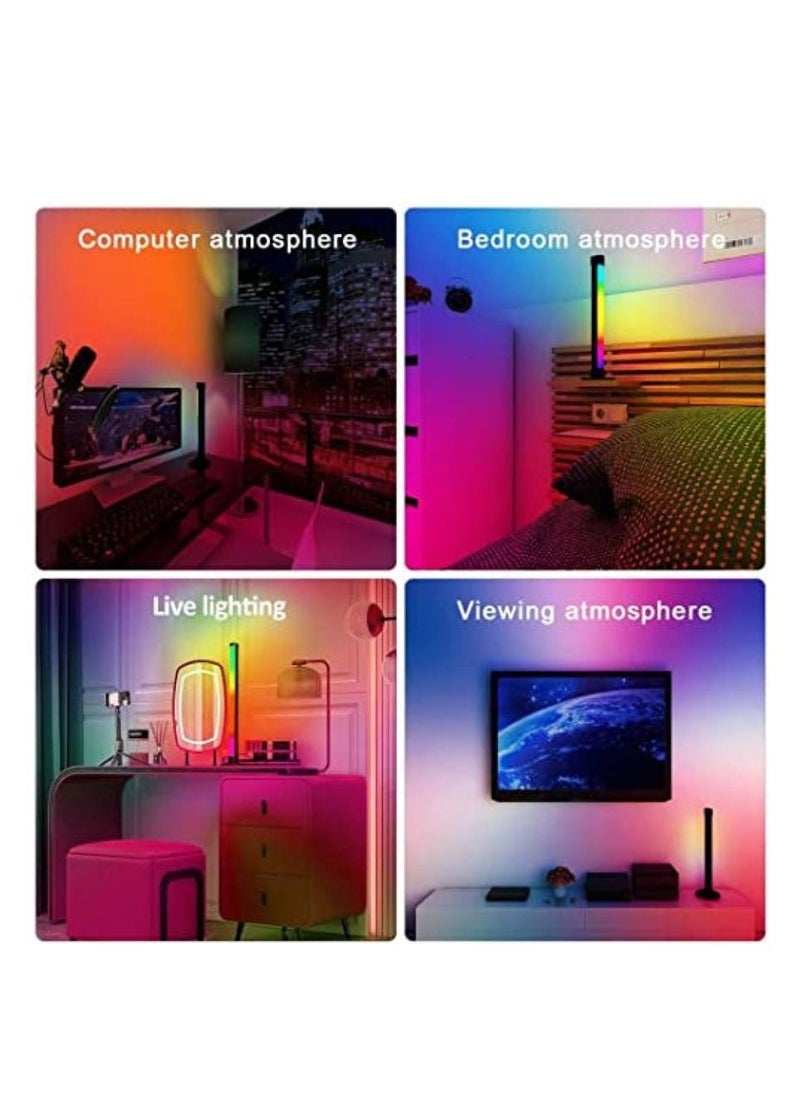 Smart RGB LED Light Bars, Ambient Lighting, Bluetooth Monitor Flow Light Bars with APP Control, Color Gaming Light Bar for TV/Room Decoration/Movie/PC