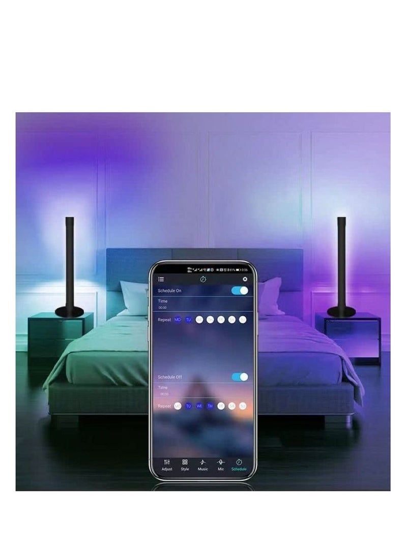 Smart RGB LED Light Bars, Ambient Lighting, Bluetooth Monitor Flow Light Bars with APP Control, Color Gaming Light Bar for TV/Room Decoration/Movie/PC