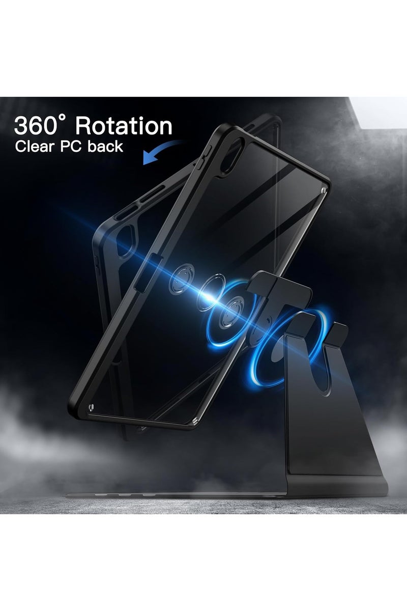 LEDIN Rotating Case for iPad Air 6th/5th/4th Generation (2024/2022/2020), with Pencil Holder,360 Degree Rotation Protective Stand Slim Cover Clear Back, Auto Wake/Sleep (iPad Air 4th/5th/6th) - Image 3