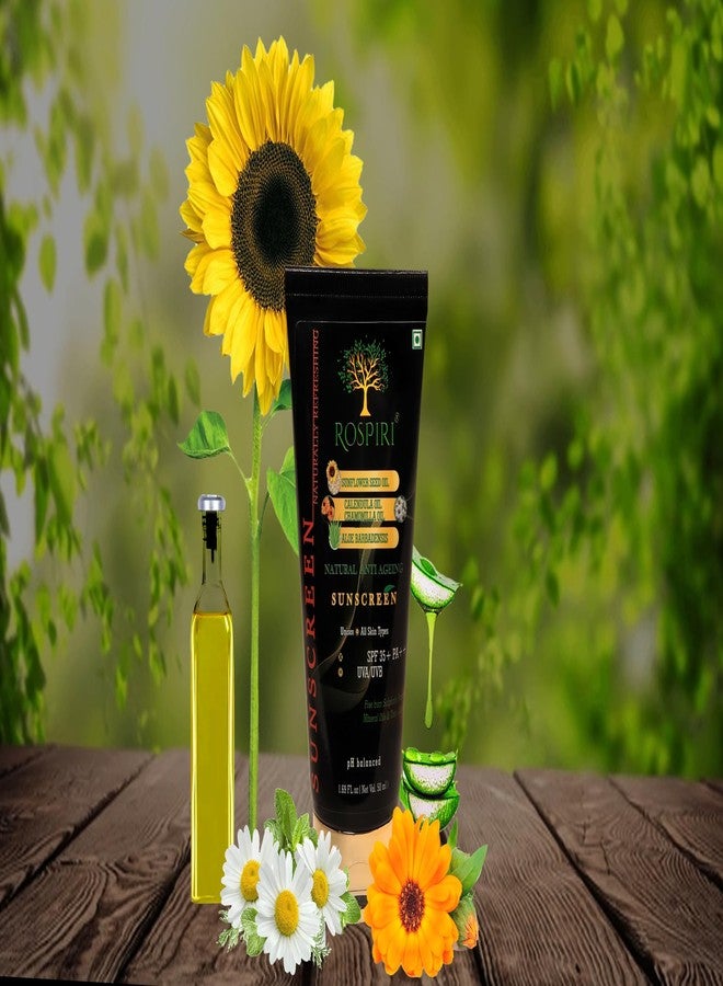 ROSPIRI Sunscreen, Natural Daily Use, SPF 35+, PA++, UVA/UVB - Image 1