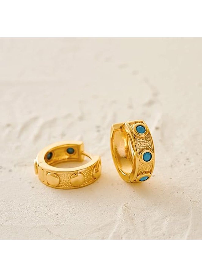 Mevecco - Women Huggie Earrings Gold Hoop 14K Gold Filled Small Simple Handmade Hypoallergenic Everyday Jewelry - Image 1