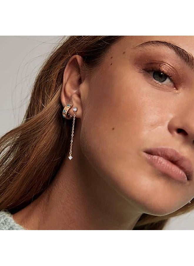 Mevecco - Women Huggie Earrings Gold Hoop 14K Gold Filled Small Simple Handmade Hypoallergenic Everyday Jewelry - Image 1