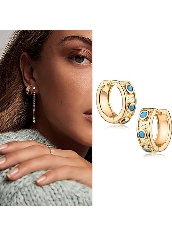 Mevecco - Women Huggie Earrings Gold Hoop 14K Gold Filled Small Simple Handmade Hypoallergenic Everyday Jewelry - Image 1