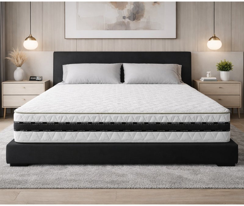 ريكسال هوم مرتبة Rexal Home Dream Gel بفوم ميموري مدعم بالجل المبرد – مرتبة تبريد، عزل الحركة، دعم طبي متوسط الصلابة، قماش فاخر، مقاس كاليفورنيا كوين 160 × 200 × 25 سم - Image 1