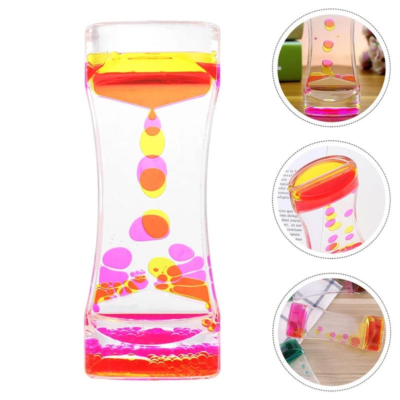 Oneshow Liquid Motion Bubbler Timer Colorful Oil Hourglass Liquid Sensory Toys Activity Fidget Toy Calm Stress Relief Desk Toys Desk Decor for Adults and Teenager Fidget Water Timers 3 Pack - Image 5