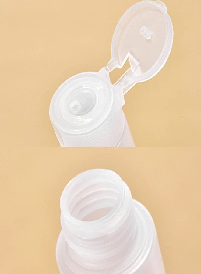 Quupy 3Pcs 100ml/3.4oz Empty Refillable Clear Plastic Soft Tube Squeeze Bottle With Flip Cap Travel Bottle Makeup Cosmetic Toiletries Packing Storage Containers for Shampoo Shower Gel Toner Lotion - Image 3