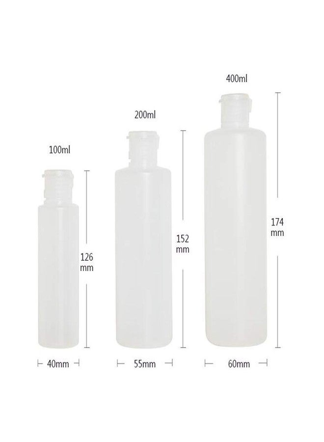 Quupy 3Pcs 100ml/3.4oz Empty Refillable Clear Plastic Soft Tube Squeeze Bottle With Flip Cap Travel Bottle Makeup Cosmetic Toiletries Packing Storage Containers for Shampoo Shower Gel Toner Lotion - Image 2